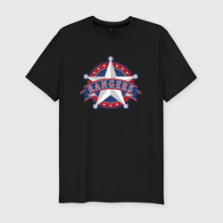 Мужская футболка хлопок Slim Texas Rangers - baseball team