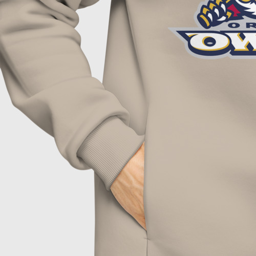 Мужское худи Oversize хлопок Orem Owlz - baseball team, цвет миндальный - фото 8