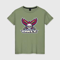 Женская футболка хлопок Orem Owlz - baseball team