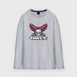 Женский лонгслив oversize хлопок Orem Owlz - baseball team