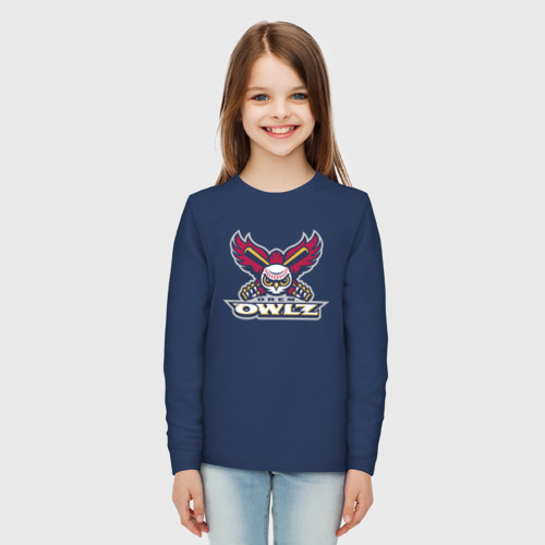 Детский лонгслив хлопок Orem Owlz - baseball team, цвет темно-синий - фото 5