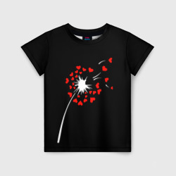 Детская футболка 3D Сердечный одуванчик