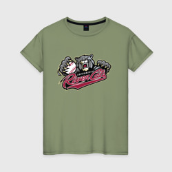 Женская футболка хлопок Sacramento river cats - baseball team