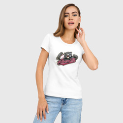 Женская футболка хлопок Slim Sacramento river cats - baseball team - фото 2