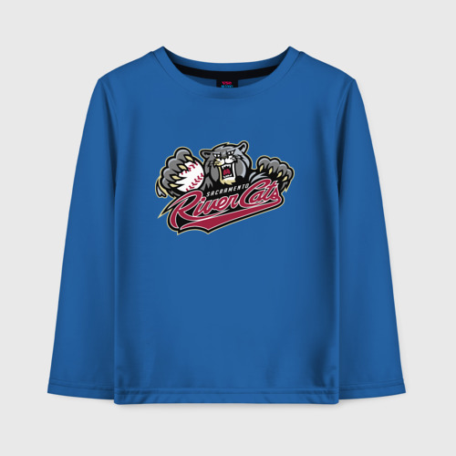 Детский лонгслив хлопок Sacramento river cats - baseball team, цвет синий