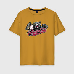 Женская футболка хлопок Oversize Sacramento river cats - baseball team