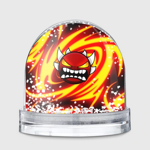 Игрушка Снежный шар Огненный демон geometry Dash fire level