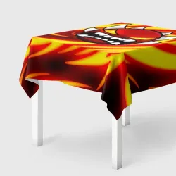 Скатерть 3D Огненный демон geometry Dash fire level