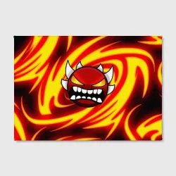 Холст прямоугольный Огненный демон geometry Dash fire level - фото 2