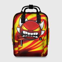 Женский рюкзак 3D Огненный демон geometry Dash fire level