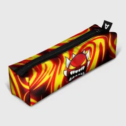 Пенал школьный 3D Огненный демон geometry Dash fire level
