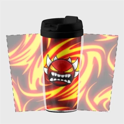 Термокружка-непроливайка Огненный демон geometry Dash fire level - фото 2