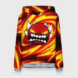 Женская толстовка 3D Огненный демон geometry Dash fire level