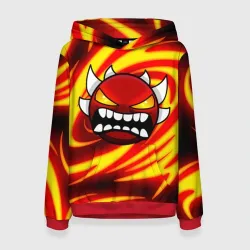 Женская толстовка 3D Огненный демон geometry Dash fire level