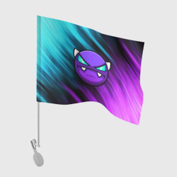 Флаг для автомобиля Geometry Dash violet levels neon demon