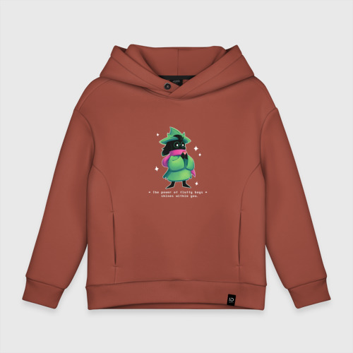 Детское худи Oversize хлопок Ralsei, цвет кирпичный