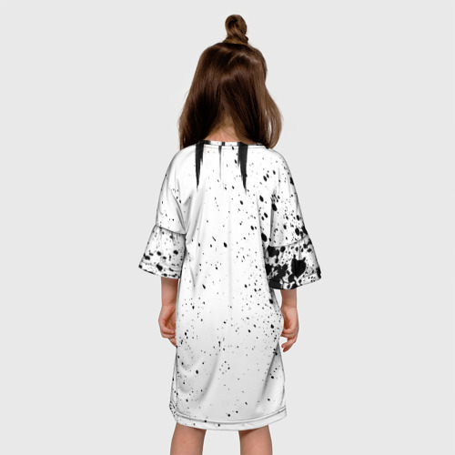 Детское платье 3D с принтом State of Decay (Кровь), вид сзади #2