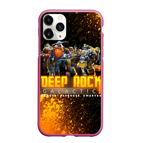 Чехол для iPhone 11 Pro Max матовый Deep Rock Galactic Герои, цвет малиновый