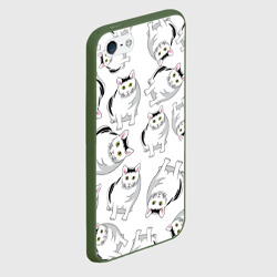 Чехол для iPhone 5/5S матовый Котики мем Мяу - фото 2