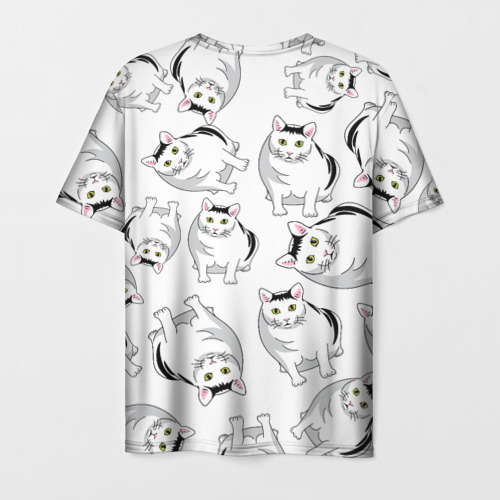 Мужская футболка 3D Котики мем Мяу, цвет 3D печать - фото 2