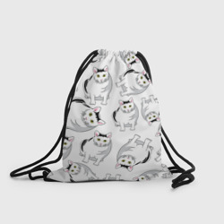 Рюкзак-мешок 3D Котики мем Мяу