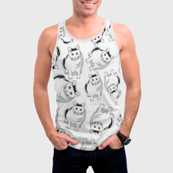 Мужская майка 3D Котики мем Мяу - фото 2