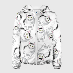 Женская куртка 3D Котики мем Мяу
