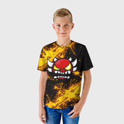 Детская футболка 3D Геометри Дэш огненный Geometry Dash - фото 2