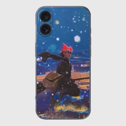 Чехол для iPhone 16 силиконовый с защитой камеры Ведьмина служба доставки