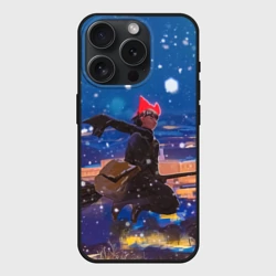 Чехол силиконовый для Apple iPhone 15 Pro Мax матовый Ведьмина служба доставки