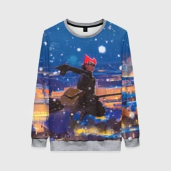 Женский свитшот 3D Ведьмина служба доставки