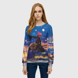 Женский свитшот 3D Ведьмина служба доставки - фото 2