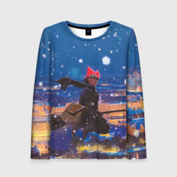 Женский лонгслив 3D Ведьмина служба доставки