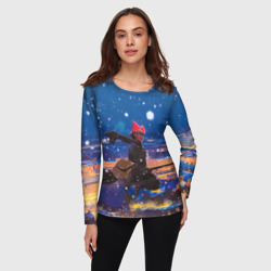 Женский лонгслив 3D Ведьмина служба доставки - фото 2