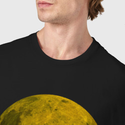Футболка с принтом Pac-man moon Пакмен луна для женщины, вид на модели спереди №4. Цвет основы: черный