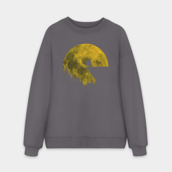 Мужской свитшот oversize без начеса хлопок Pac-man moon Пакмен луна