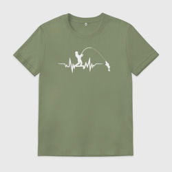 Мужская футболка хлопок Сердце рыбака