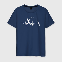 Мужская футболка хлопок Сердце рыбака