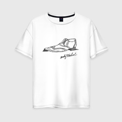 Женская футболка хлопок Oversize Тяги подкрадули от Andy Warhol - signature