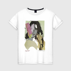 Женская футболка хлопок Andy Warhol - Mick Jagger sketch