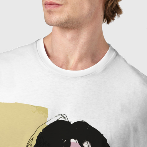 Мужская футболка хлопок Andy Warhol - Mick Jagger pop art, цвет белый - фото 6