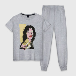 Женская пижама хлопок Andy Warhol - Mick Jagger pop art