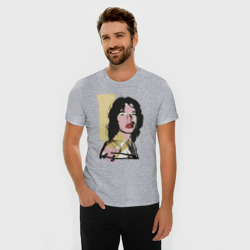 Мужская футболка хлопок Slim Andy Warhol - Mick Jagger pop art - фото 2