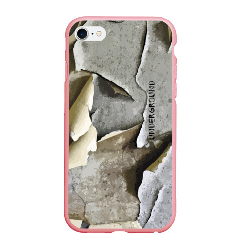Чехол для iPhone 6/6S матовый с принтом Underground - plaster, вид спереди #2