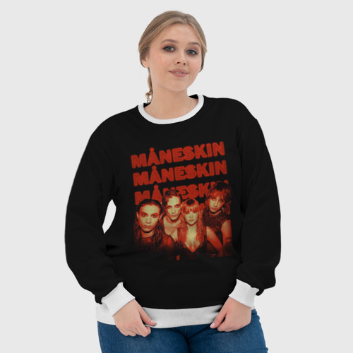 Женский свитшот 3D Maneskin состав группы Манескин, цвет 3D печать - фото 6