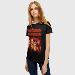 Женская футболка 3D Maneskin состав группы Манескин - фото 2