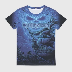 Женская футболка 3D Iron Maiden пираты в бездне морской