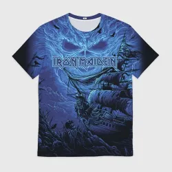 Мужская футболка 3D Iron Maiden пираты в бездне морской