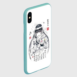 Чехол для iPhone XS Max матовый Безумный азарт - Юмэко Джабами иероглифы - фото 2
