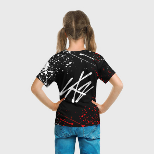 Детская футболка 3D Stray kids на спине брызги красок, цвет 3D печать - фото 6